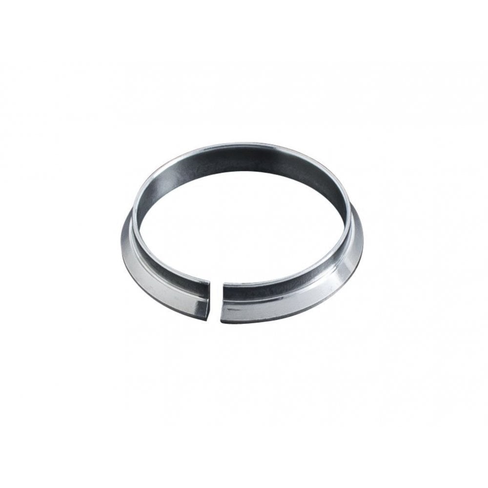 Silver FSA 1-1/8 inch headset compression ring for bike steering, compatible with Trek bike components.