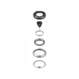 Trek Knock Block 58-degree headset assembly with display chip, black finish, 28.6mm diameter, 1-1/8 inch size, bicycle component