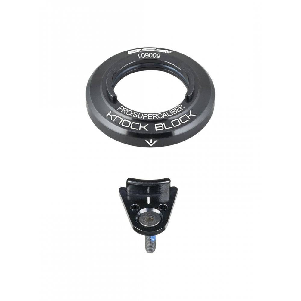 Trek Knock Block 62-Degree Headset Upper Assembly with display chip in black, showcasing bike component for mountain bike steering.