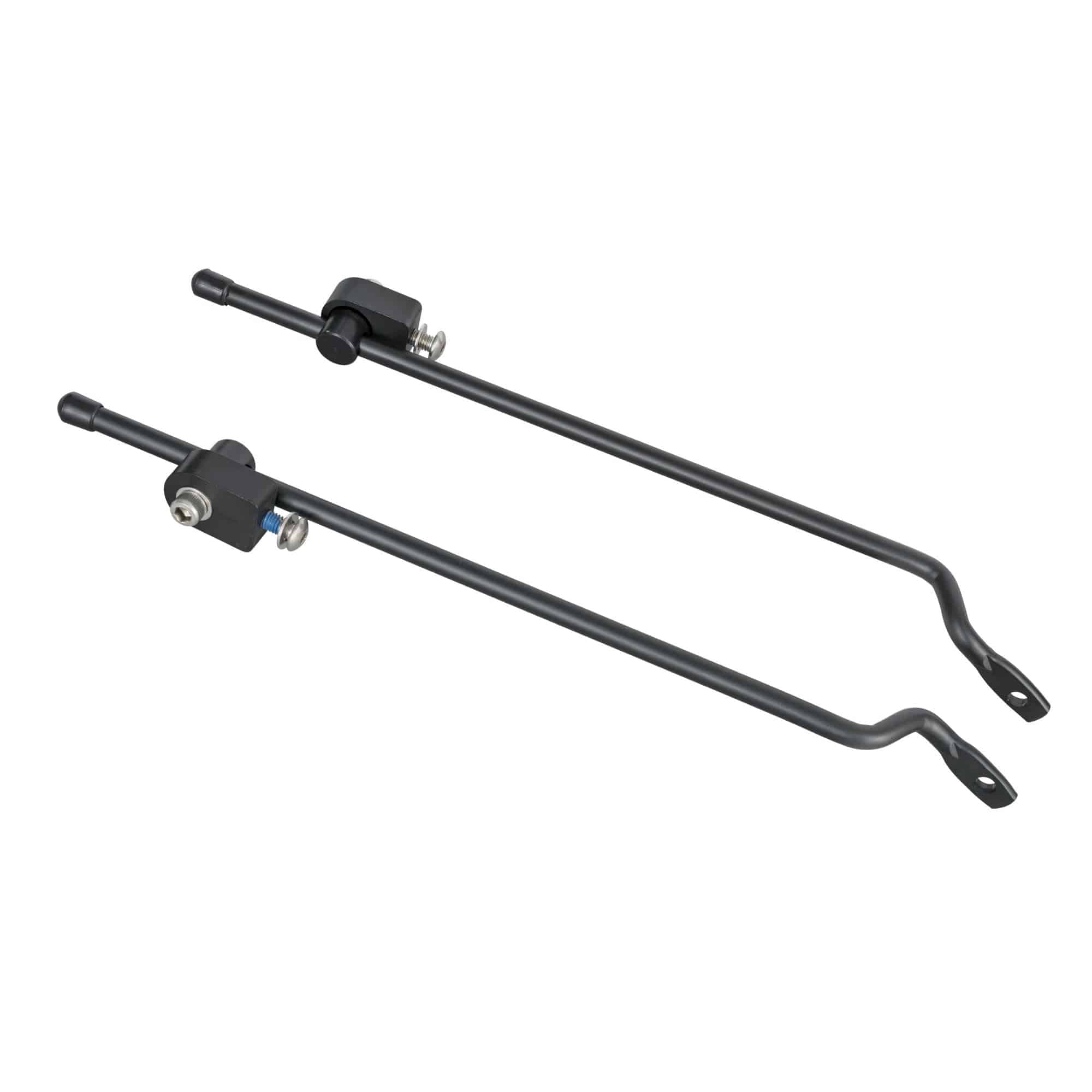 Trek Diamant Villiger curved black rear bike rack support, 300mm length, bicycle accessories for luggage rack stability.