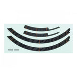 Bontrager Aeolus Elite 35 bike rim decal set, durable component decals for bike rims, black and red design, bike accessory.