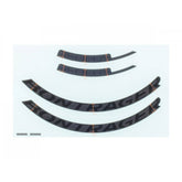 Bontrager Aeolus Elite 50 rim decal set for wheel rim spares and replacements, showcasing sleek black and red graphics.