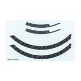 Bontrager Aeolus Elite 50 rim decal set for wheel rim spares and replacements, showcasing sleek black and red graphics.