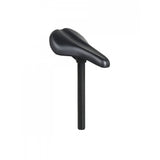 Trek Precaliber 16 bike saddle with integrated 205mm seatpost in black, showing the padded seat and sleek design.
