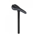 Trek Precaliber 24 youth bike saddle with integrated 27.2mm seatpost, black, 228x128mm, for bicycle components.