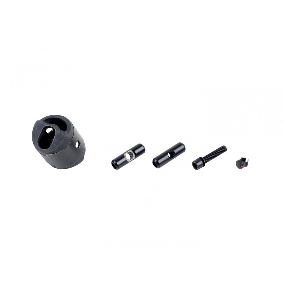 Black Bontrager RSL 27.2 seatpost saddle clamp barrel assembly for bike components, shown in close-up detail.