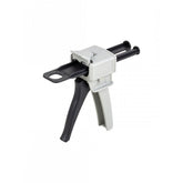 Trek 2-part 50 ml adhesive dispenser with grey and black workshop plunger, featuring 1:1 and 2:1 ratio for precise application