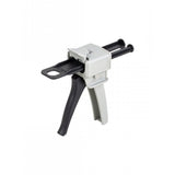 Trek 2-part 50 ml adhesive dispenser with grey and black workshop plunger, featuring 1:1 and 2:1 ratio for precise application