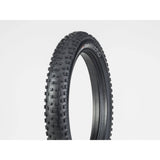 Bontrager Gnarwhal 27.5-inch fat bike tire in black, tubeless-ready, studdable for off-road riding on rugged terrain.