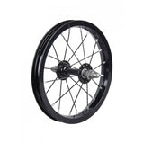 Trek Kickster 12-inch black spoked kids bike wheel, front or rear, without cassette, suitable for children's bicycles.