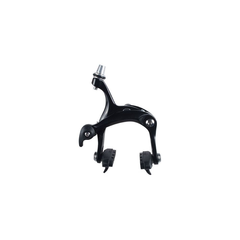 Black Lee Chi long reach front left bike brake caliper for Trek bikes, showcasing the component's detailed design and mounting area.