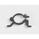 Bontrager black handlebar water bottle cage clamp for 31.8mm bike bars, accessory for cycling hydration setup.