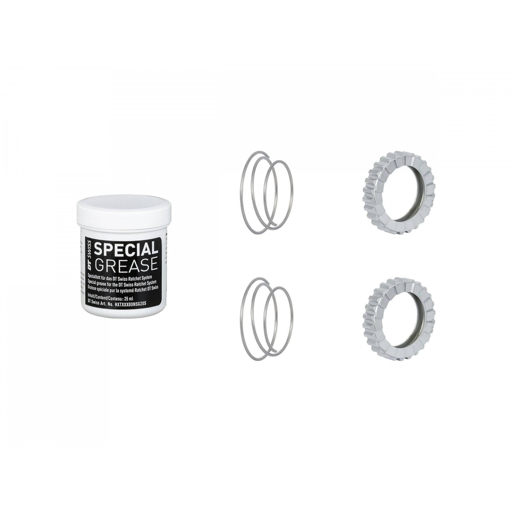 Bontrager DT Swiss 18-Tooth Superlight Star Ratchet Kit for silver rear hub, compatible with 130-148mm OLD bike wheels.