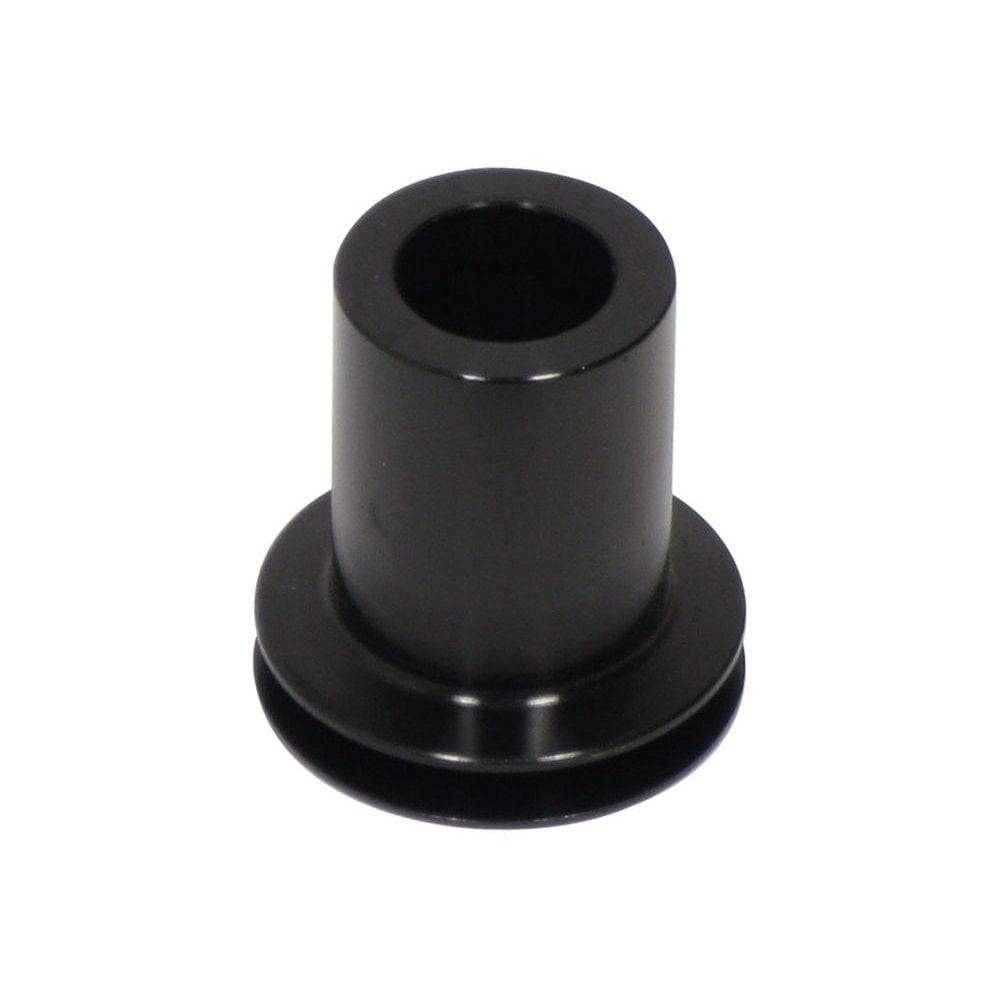 Black Bontrager DT240 12mm non-drive axle end cap for 142/148mm OLD front and rear hubs, shown on a bicycle component.