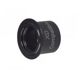 Black Bontrager DT240 12mm drive side axle end cap for 142/148mm OLD front and rear hub.