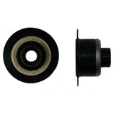 Black Bontrager DT240 5mm drive side axle end cap for 100mm OLD rear hub replacement, component for bicycle wheels.