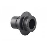 Black Bontrager DT350 Road front axle end cap for 12mm axle, 100mm old, suitable for non-disc road bike components.