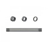 Bontrager DC-3248 rear hub axle kit in silver for 148mm OLD bike rear hub replacement, component for bicycle maintenance.