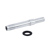 Bontrager Duster Elite rear axle kit in black for bikes, featuring 142mm OLD for rear wheel installation.