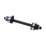 Bontrager Race Road bike axle kit with 130mm OLD, black and silver, includes front and rear components for road bikes.
