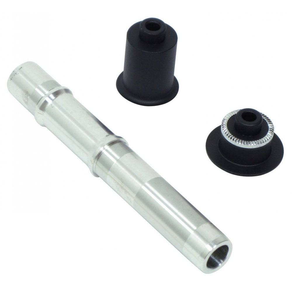 Black Bontrager Race Lite 130mm OLD rear axle kit for bike hubs, component replacement part for bike wheel assembly.