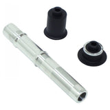 Black Bontrager Race Lite 130mm OLD rear axle kit for bike hubs, component replacement part for bike wheel assembly.