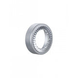 Bontrager Ratchet EXP 36-Tooth threaded star ratchet rear hub with 142mm old silver axle, bicycle bike components.