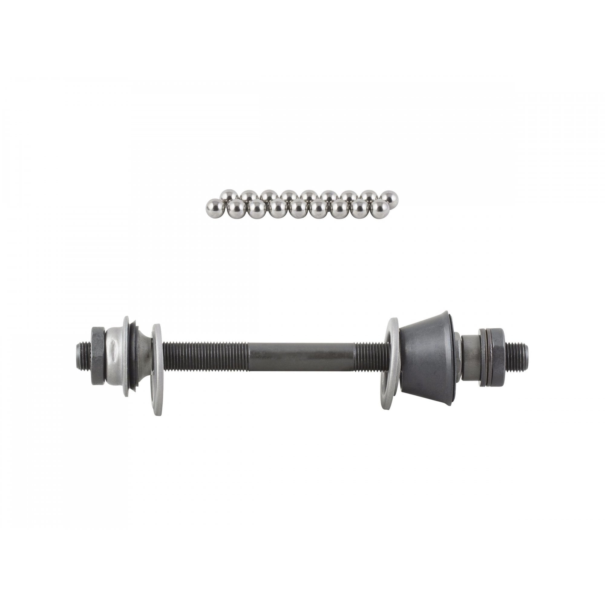 Trek Bontrager Approved loose ball rear hub axle kit for 135mm OLD city and mountain bike rear hubs, component for bike maintenance.