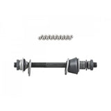 Silver and black Bontrager Approved loose ball road rear hub axle kit for Trek bikes, 135mm old, with detailed components.