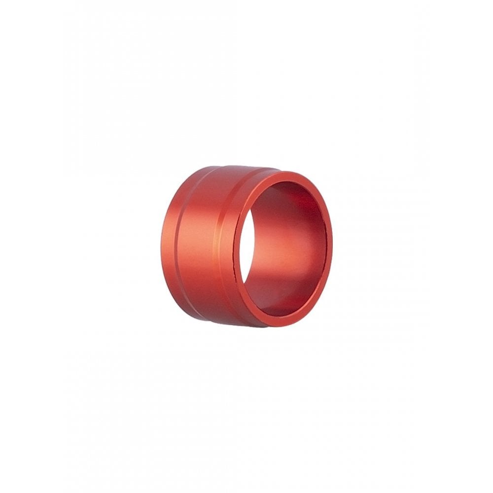 Bontrager Ratchet EXP 15mm x 15mm spacer for DT Ratchet EXP hubs, shown in red, used in bicycle wheel components.