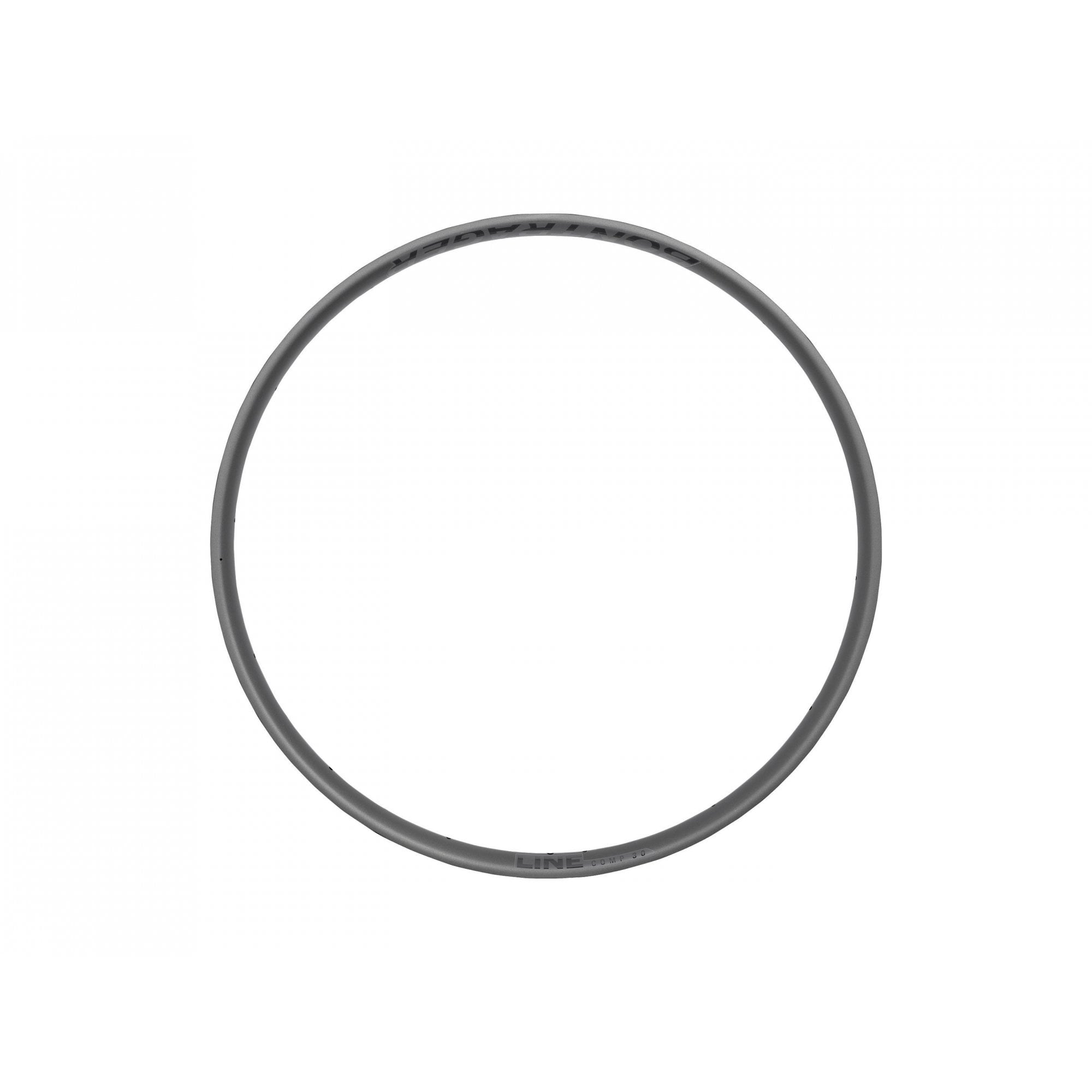 Bontrager Line Comp 30 TLR 27.5-inch MTB rim, tubeless-ready, black, 28-hole, suitable for front or rear wheel.