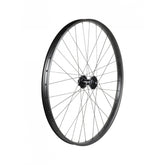 Trek Alex MD35 Boost 29-inch MTB front wheel in black and dark grey with disc brake compatibility.