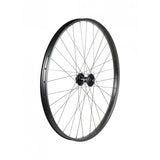 Trek Alex MD35 Boost 29-inch black and dark grey MTB front wheel with disc brake compatibility and no cassette attached.
