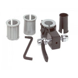 Trek grey pedal trailer hitch kit for bikes, compatible with hitch head 2004+, includes accessories for bike trailer attachment.