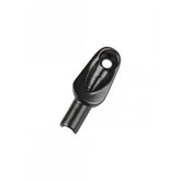 Trek black internal frame cable management top tube entry guide for bike components showing a close-up of the cable guide attached to the frame.