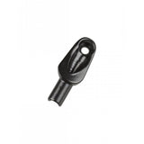Trek black internal frame cable management top tube entry guide for bike components showing a close-up of the cable guide attached to the frame.