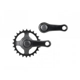 Trek Wheel Top Alloy Kids' MTB crankset with 70mm arms and 26T black chainring, durable bike component for children’s mountain bikes.