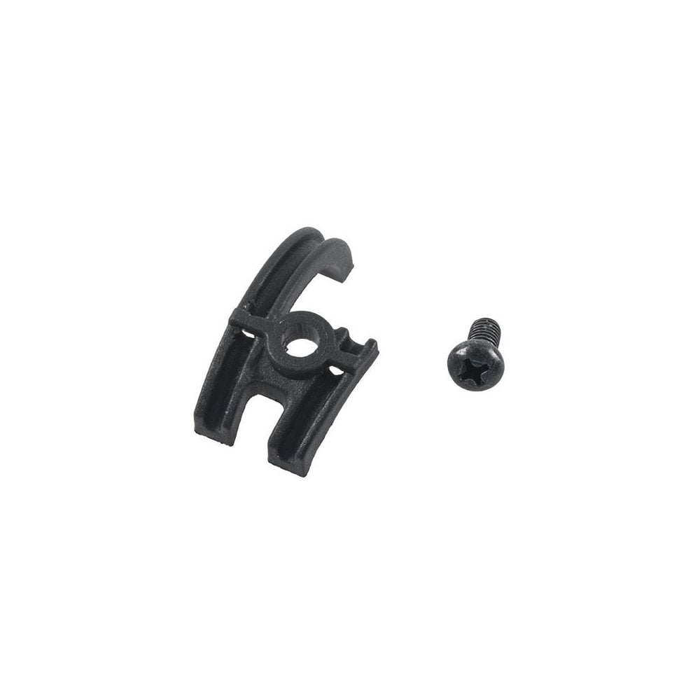 Trek black narrow bottom bracket cable guide for 18mm cable routing, designed for precise gear and brake cable management.
