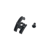 Trek black narrow bottom bracket cable guide for 18mm cable routing, designed for precise gear and brake cable management.