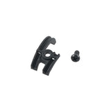 Trek black narrow bottom bracket cable guide for 18mm cable routing, designed for precise gear and brake cable management.