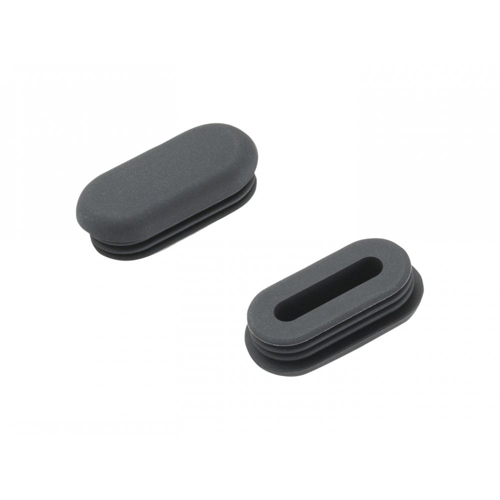 Black Trek Supercaliber 2022 AXS chainstay plug for cable management on mountain bike components.
