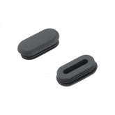 Black Trek Supercaliber 2022 AXS chainstay plug for cable management on mountain bike components.