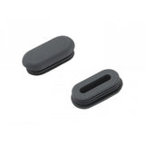 Black Trek Supercaliber 2022 AXS chainstay plug for cable management on mountain bike components.