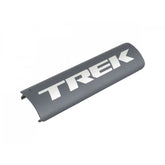 Trek Domane+ HP solid charcoal silver battery cover, protective bike component for e-bike, showing close-up of the durable accessory.