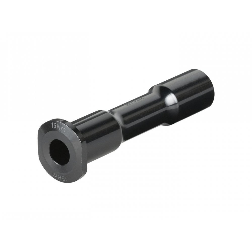 Trek Fuel EXe 2023-2024 black main pivot axle M8 x 80.5mm for bike components, showing the replacement part in close-up.