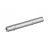 Silver Bontrager Rapid Drive 108 replacement axle for 157mm OLD front or rear bicycle wheel, durable components for bike maintenance.