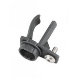 Black Trek Speed Concept Di2 battery holder assembly for aero bikes, designed for secure component mounting.