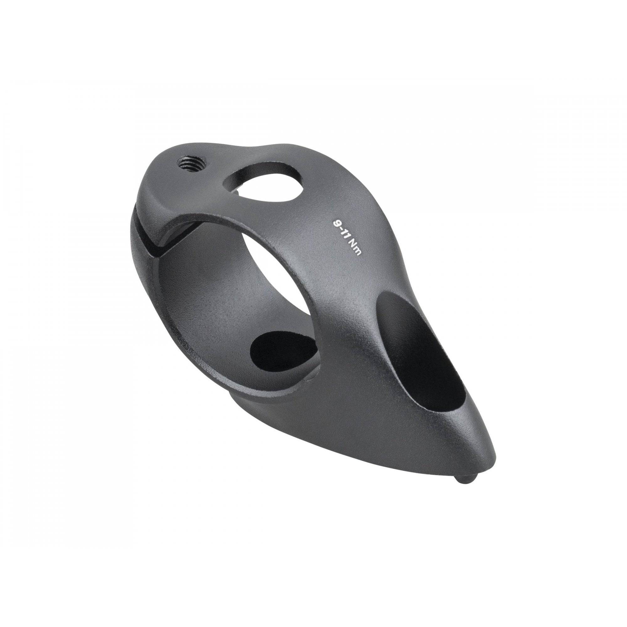 Trek Speed Concept flippable seatpost head in black, adjustable bike component for optimal saddle positioning.
