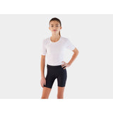 Trek Solstice women's eco-friendly cycling bib shorts with padding, support, and moisture-wicking fabric for comfortable riding.