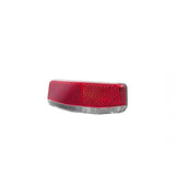 Trek Diamant Solo E-bike rear light in silver mounted on a 50mm rear rack for enhanced visibility and safety.